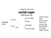 LOT 301 -  LAVISH LOPER